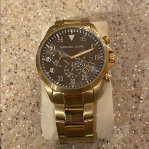 Men’s gold and grey tone watch